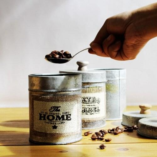 Grain Cans Preservation wrought iron with covered Photographic Props Емкости Для Путешествий Bote De Vidrio Con Tapa ادوات مطبخ