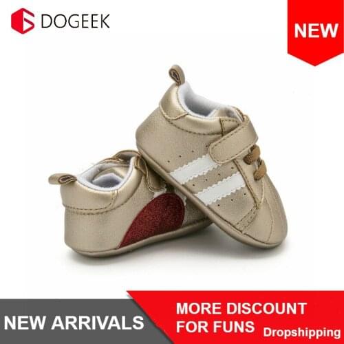 Baby Shoes Girls Boys Solid PU Striped Sneaker Comfort White Shoes New Style Newborn Infant First Walkers Casual Crib Moccasins