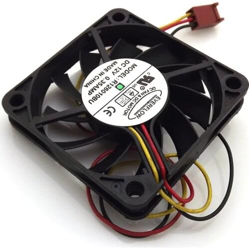R126010BU 60x60x10mm CPU Fan 12V 0.35A 3Pin Computer CPU Cooler Cooling Fan