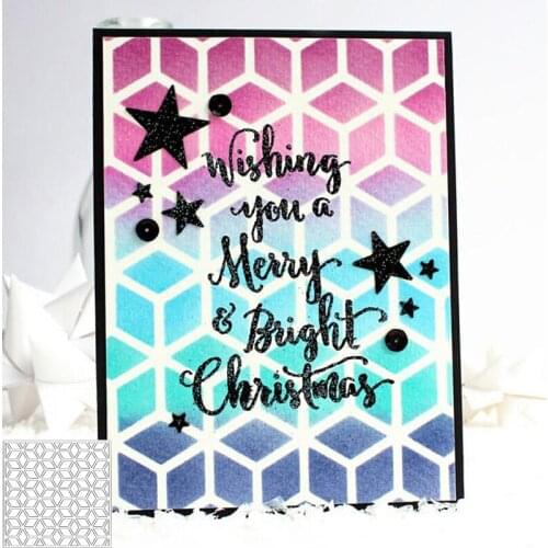 Square Cubic Lattice Stencil for DIY Scrapbooking New 2019 DIY Paper Cards Making Fun Plastic Templates Decoration Embellishment