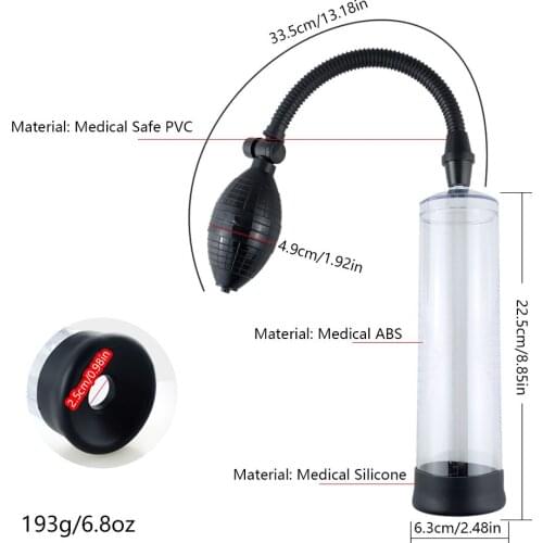 Penis Pump Vacuum Pull Rod Enlarger Sex Toys for Men Penis Extender Penile Erection Enlargement Sleeve Enlarger Man Masturbator