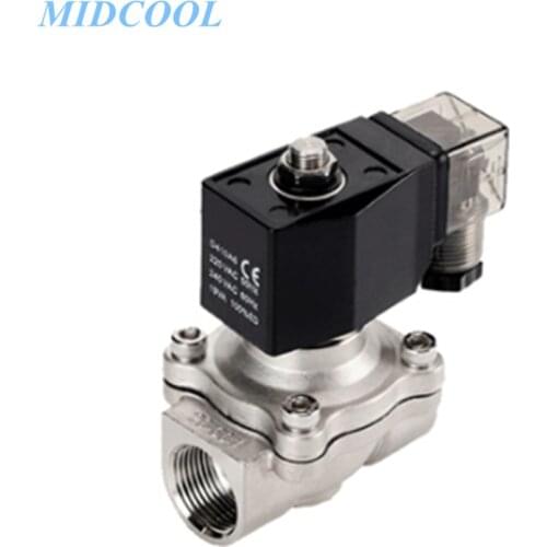 Stainless Steel Solenoid Valve Normally Closed AC220V Hydraulic High Pressure Gas Steam Water Valve DN10 DN15 DN20 DN25 DN32/40