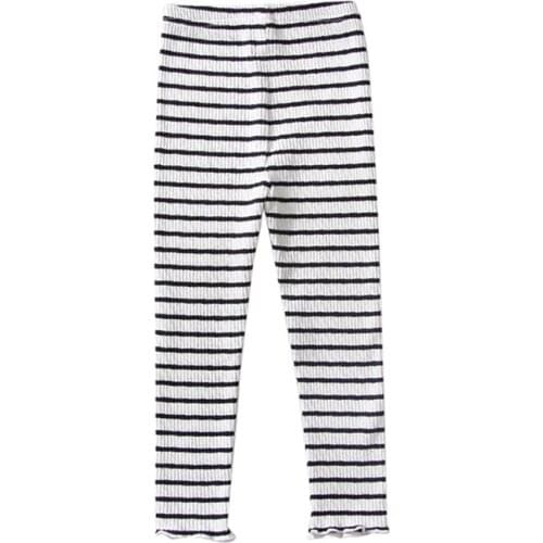 New Baby Girls Stripe Print Pants Leggings Children Cute Stretchy Warm Trousers Bottoms For Girls 2021