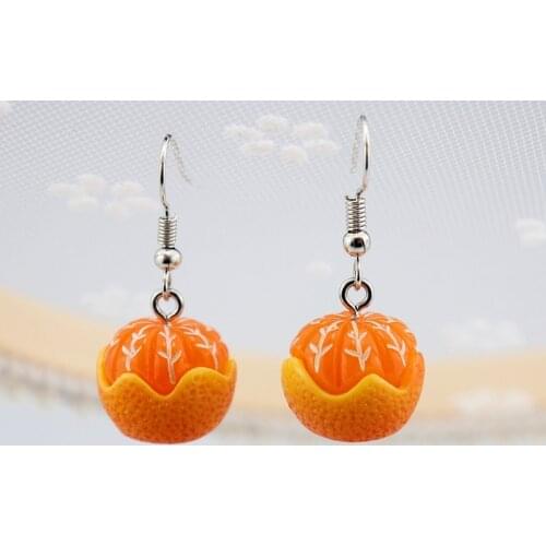 New Acrylic Orange Pendant Earrings Quality Drop Earrings for Girls Women Children Birthday Gift Lovely Jewelry