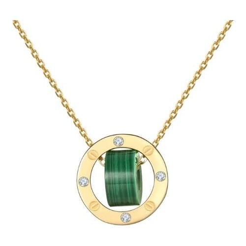 New Product 925 Silver two Circle Fashion Necklace Women Jewelry Valentines Day Gift For Girlfriend