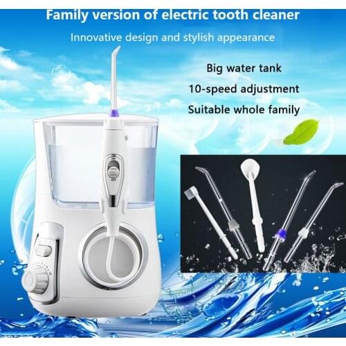 Portable Oral Irrigator Water Flosser Dental Jet Teeth Cleaner With 800ML Water Tank 4 Nozzle Tooth Care