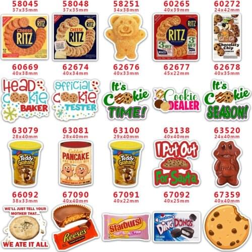 DIY Craft Supplies Sewing Accessories Cartoon Cookies Printed Planar Resins Mold 10 Pieces. PR-58045