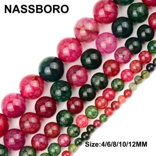 Natural Tourmaline Stone Beads Colorful Round Loose Spacer Beads ball DIY Bracelet Jewelry Making 4/6/8/10/12MM Wholesale Craft