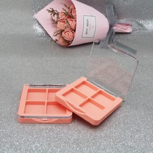 1pcs Empty Eyeshadow Dishes + 4pcs Stainless Steel Plate DIY Eyeshadow Palettes Eyeshadow Subpackaging Boxes for Girls Ladies