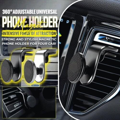 360°Adjustable Magnetic Universal Car Phone Holder Air Vent Magnet Mount Mobile Phone Stand for iPhone Huawei P30 Pro Lite Samsu