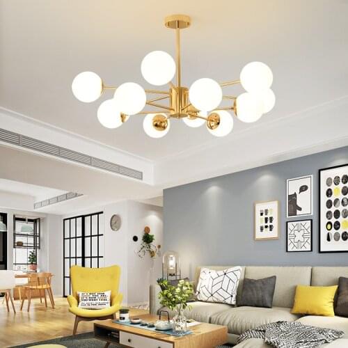 Living room led chandelier living room modern simple ceiling lamp dining room and bedroom LED lighting indoor Nordic style