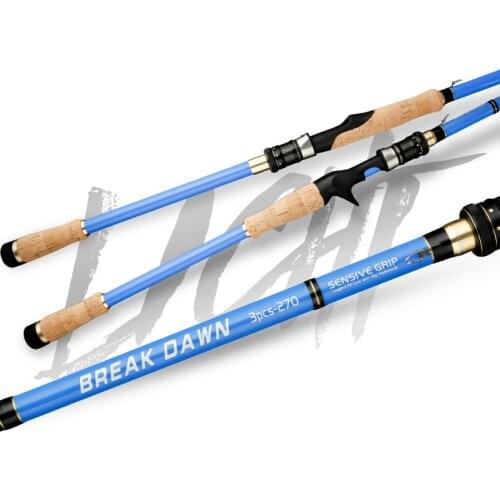 Fishing Pole Carbon Long Cast Lure Rod Three-section Portable Fishing Rod Sea Rod Gun Handle Straight Handle Lure Fishing Rod