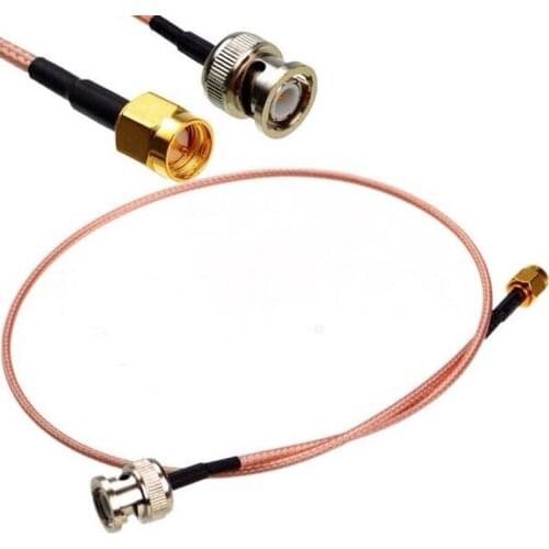 High Quality BNC Male Jack To SMA Male Plug Connector RF Connection Wire RG316 Coaxial Cable 1mm Jumper Pigtail