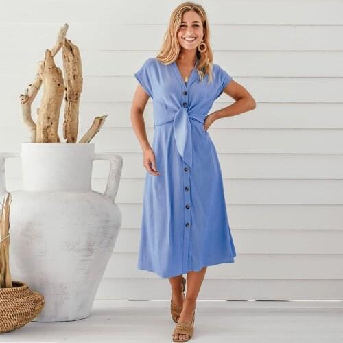 European Style Women High Street Fashion Casual Solid High Waist Party Dress Summer Vintage Sashes A-line Sexy V-neck Dress