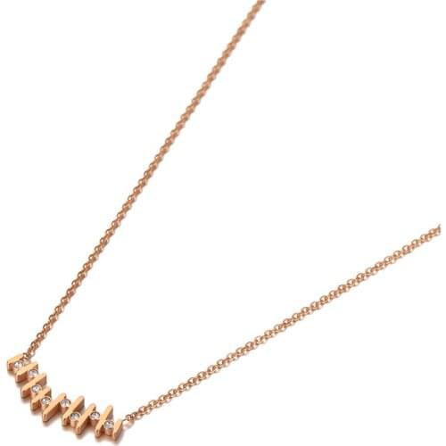 Fashion AAA Cubic Zirconia Charm Pendant Necklace For Women Stainless Steel Bohemia Party Necklace Jewelry N20137