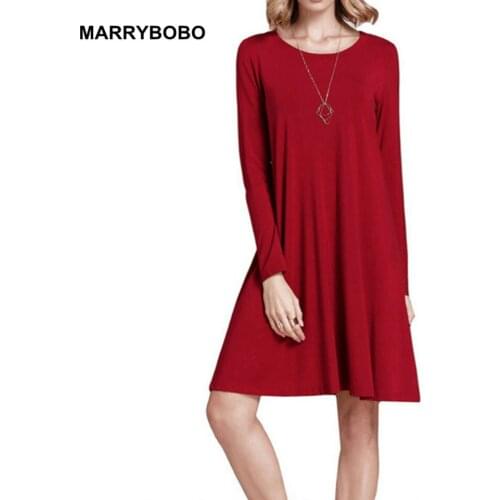 2019 Spring Autumn Women Long Sleeve Party Dress Casual O-neck Vintage Dress Female Loose Work Wear Elegant Dresses Vestidos