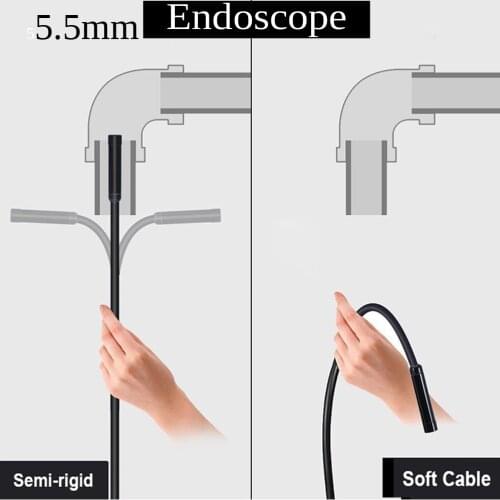 5.5MM Lens 1M/1.5M/2M/5M Hard Cable Android USB Endoscope Camera Led Light Borescopes Camera For PC Android Phone