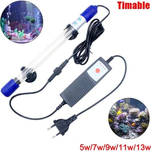 5/7/9/11/13W Aquarium Underwater Water Adjustable Timer Ultraviolet Lamp Light Aquaticanimal Pet Supplies