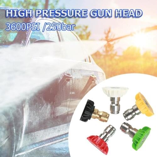 5pcs Washer Snow Foam Spray Nozzle High Pressure 2.5 GPM 0-40 Degree 3600 PSI/250 BAR Lance Spray Nozzle Tip 5 Colors