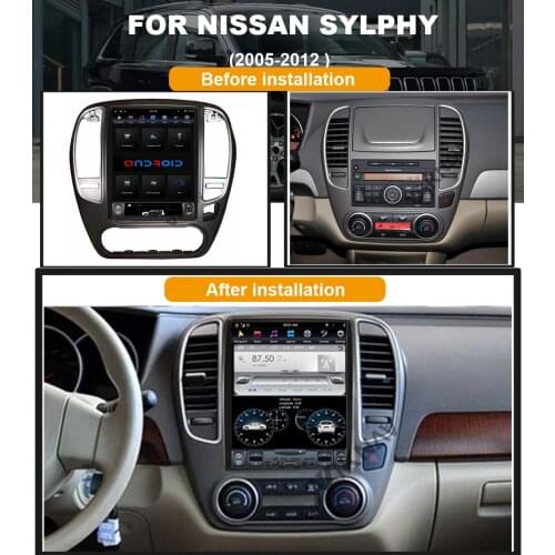 Android System vertical screen car GPS navigation For-Nissan SYLPHY 2005-2012 multimedia player