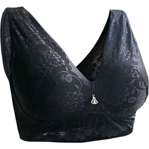 High-end thin section No Rims comfortable womens thin underwears women bras plus size 8XL large cup Lace Flower bra
