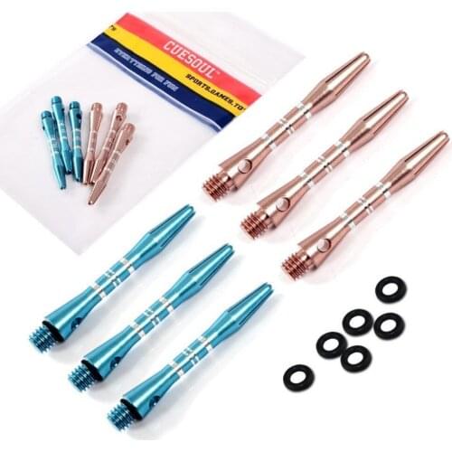 CUESOUL 2 Set Aluminum Material Dart Shafts 2BA Groove Dart Stem with O'rings