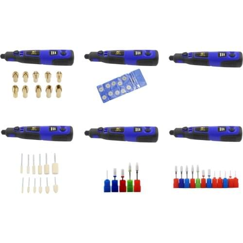 Electric 3.6V Nail Drill 3-Gear Speed 5000-15000rpm Manicure Polishing Carving Grinder Pen Home Salon DIY Crafts