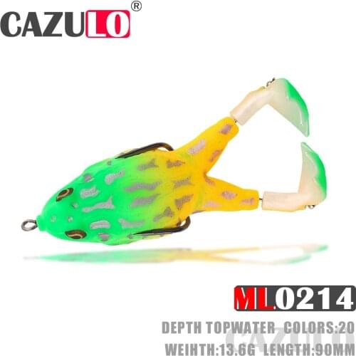 Frog Floating Fishing Lure Accesorios Isca Artificial Weight 13.6g 9cm Bait Topwater De Pesca Soft Silicone For Pike Fish Leurre