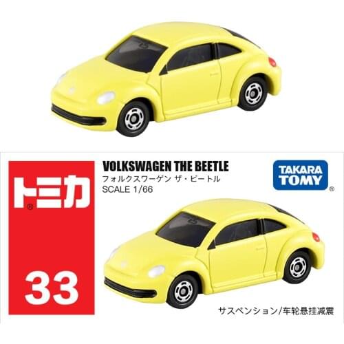 1:66 Scal TAKARA TOMY Domeka Alloy Model Hot-selling Toy Cars TOMICA Simulation Toy No. 33 Volkswagen Beetle Gifts For Children