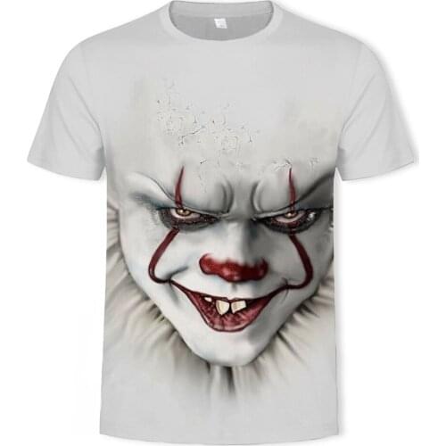 Movie clown back to the soul night 3D printing fashion mens and womens short-sleeved T-shirt soft material outdoor casual loos