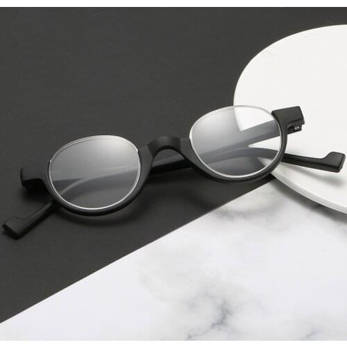 Elbru Reading Glasses Half Frame Men Women Bifocal Far Near Anti Blue Light Eyewear Presbyopic Glasses Diopter +1.0 to 4.0