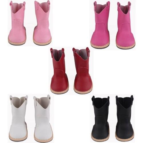 2021 New Pattern Solid Color Long Boots Fit 18Inch American 43cm Baby Doll Clothes Accessories,Girls Toys,Generation