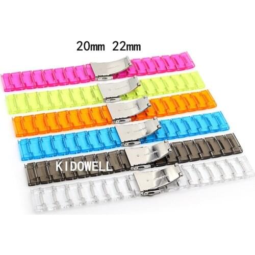 Watchbands for samsung galaxy watch 46mm active 2 amazfit bip band 22mm 20mm Transparent strap for huawei watch gt 2e Bands