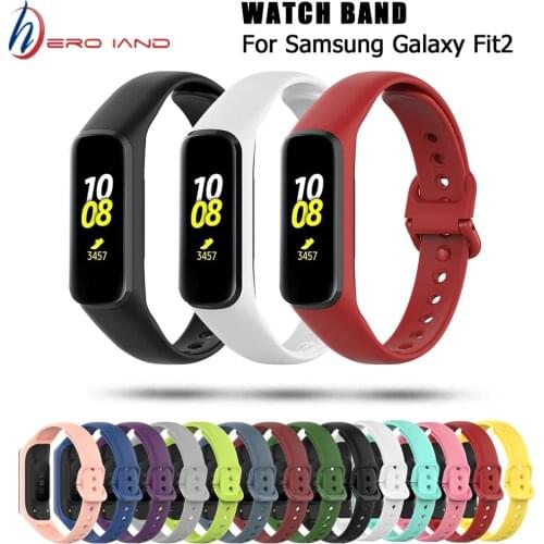 New Soft Silicone Strap For Samsung Galaxy Fit 2 R220 Sports Smart Bracelet Band Replacement For Samsung Galaxy Fit2 SM-R220