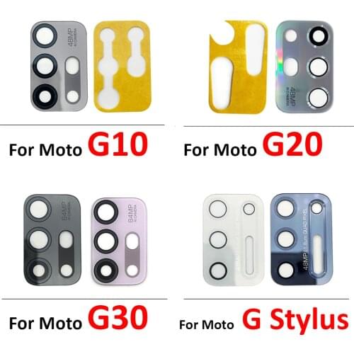 Camera Glass Lens Back Rear Camera Glass Lens with Glue For Moto G10 G20 G30 G Stylus Replacement Repair Spare Parts