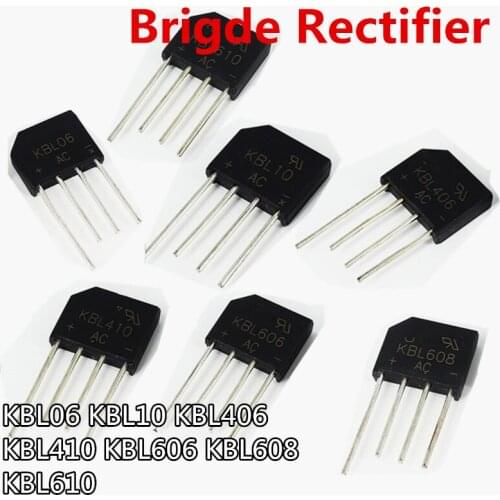 10pcs KBL06 KBL10 KBL406 KBL410 KBL606 KBL608 KBL610 DIP4 Brigde Rectifier
