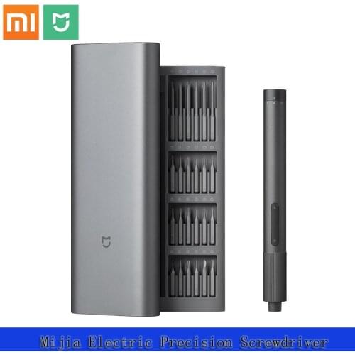 Xiaomi Mijia Electrical Precision Screwdriver Kit Metal Gear Box Strong Magneto Magnetic Aluminum Case Box 24 S2 Type-C Charging