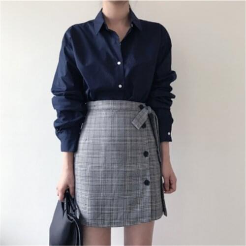Tile Fashion Summer Women Skirt black tartan Sexy High Waist A-line Casual Mini Skirts pleated skirt skirts womens plaid skirt