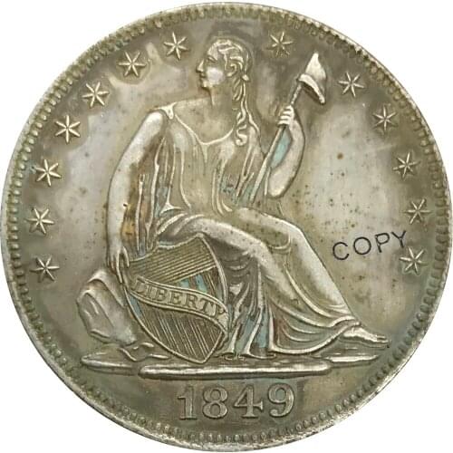 1849 United States Half Dollar Cupronickel Plated Silver Collectibles Copy Coin