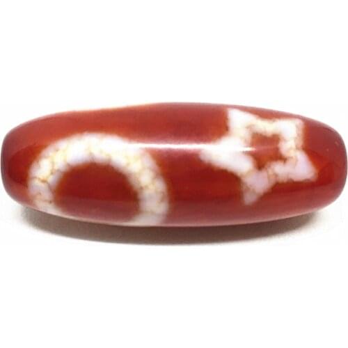 2018 Red Agate Sun+moon+star Natural Tibetan Dzi Beads for making diy Jewelry Oval Grade AAA, 15x40mm, Hole:Approx 2mm