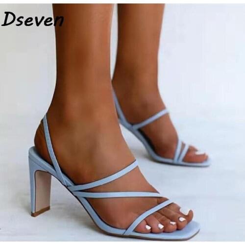 Women Sandals 2021 Ladies High Heels Shoes Woman Pumps Open Toes Fashion Party Female Lady Heels Shoes Sandals For Women 35-43