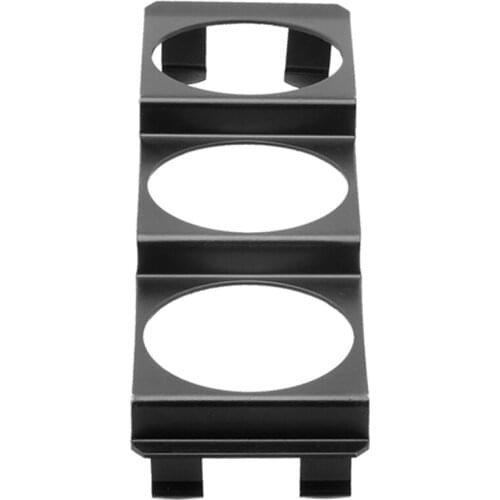 52mm 3 Hole Single DIN Radio Slot Pod Triple Gauge Meter Panel Mount Black