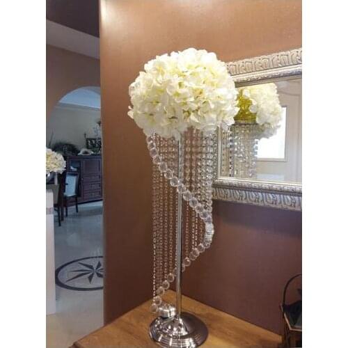 70cm(27.5") Tall Wedding Centerpiece Table Centerpiece, flower stand with bead Strands, DHL/UPS Free Shipping,Wedding Decoraton