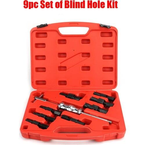 9pc Blind Hole Kit Slide Hammer Pilot Internal Bearing Puller Bearing Extractor Removal Kit