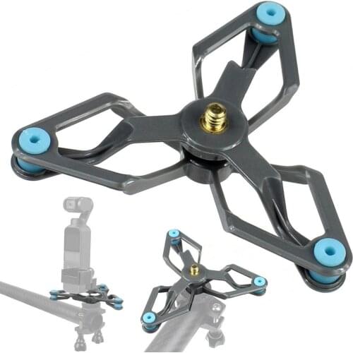 Bicycle Damping Shock Absorber Action Camera Mount Stand Bracket Tripod Adapter 1/4" Screw Fits DJI OSMO Pocket, Gopro 8