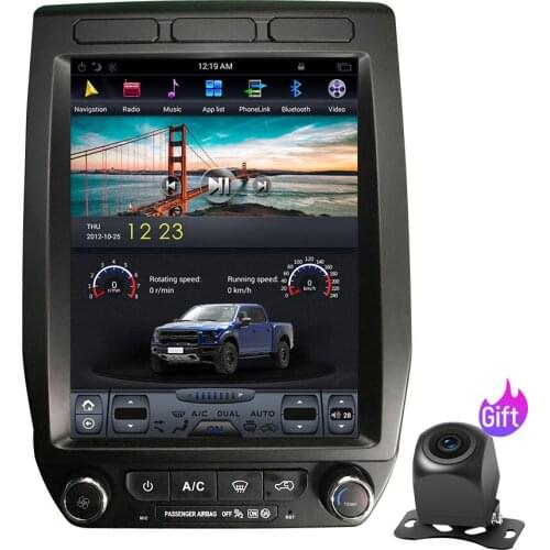 Android 9 Car Multimedia Player For FORD F150 2015 2016 2017 2018 PX6 4G+64G 12.1Inch Car GPS Navigation Stereo Auto Radio WIFI