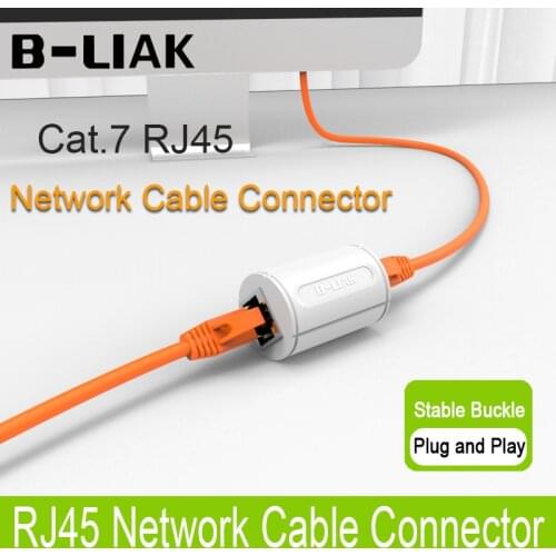 B-LIAK New RJ45 Network Dual-Pass Mini Black Network Connector Portable Female To Female Ethernet LAN Connection Adapter Extende