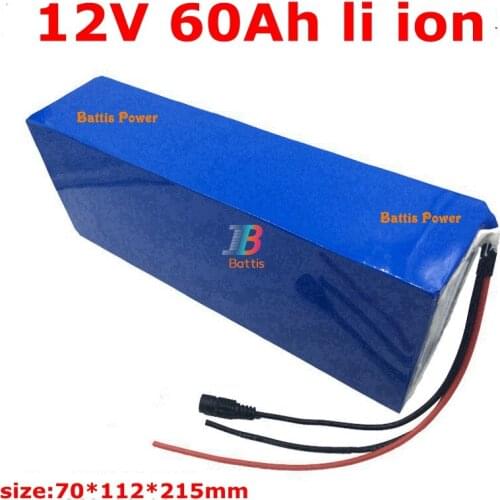 Brand 12v 60Ah lithium li-ion battery pack backup power 12.6v 12v 3s rechargeable battery for cctv camera light led +5A charger