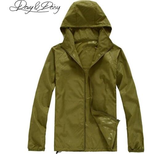 DAVYDAISY 2019 New Summer Spring Men Women Jacket Coat Hooded Ultralight Windbreaker Sunscreen Jacket Men Brand Clothes DCT-263