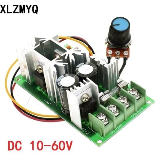 DC10-60V 20A DC 10-60V Motor Speed Control PWM Motor Speed Controller Switch Current Voltage regulator Drive Module 60A 12V 24V